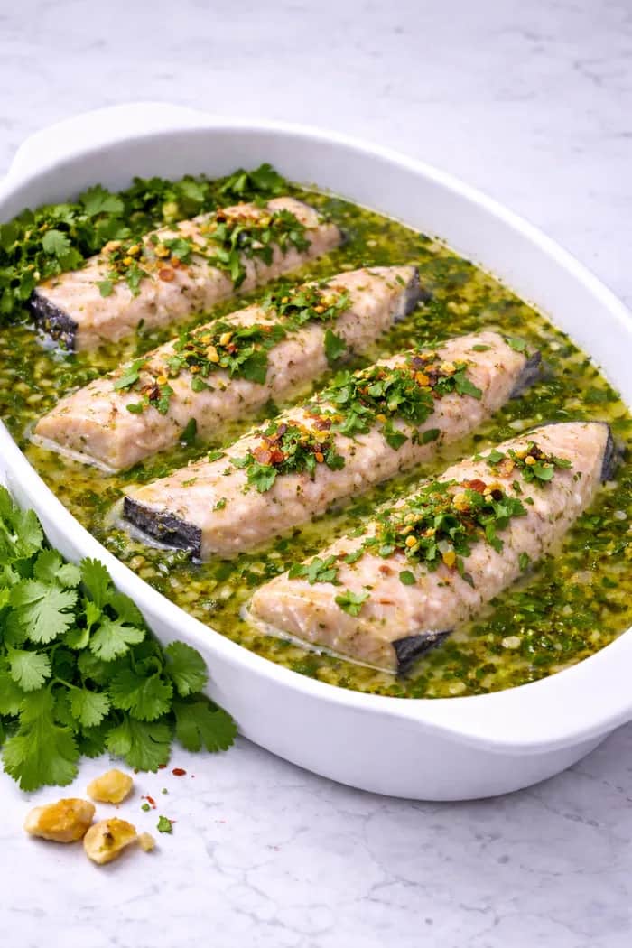 Salmon in Cilantro Sauce
