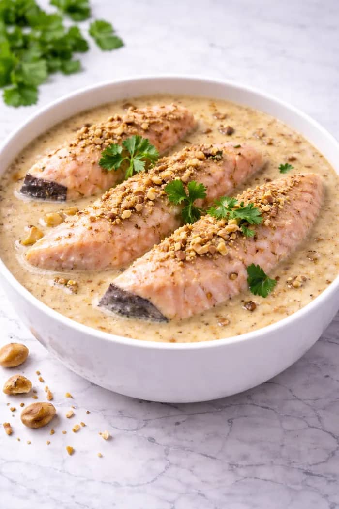 Salmon in Walnut Sauce (Bazhe)